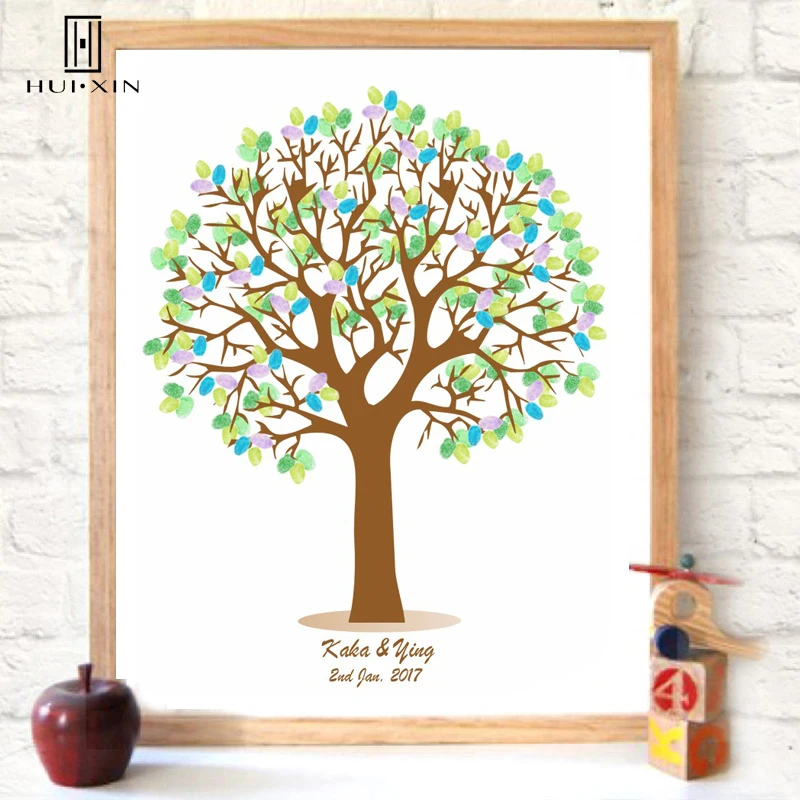 Curving-Tree-Like-a-Bowing-Person-with-Leaves-of-DIY-Fingerprint-Guestbook-Souvenir-Best-Gift-for (2)