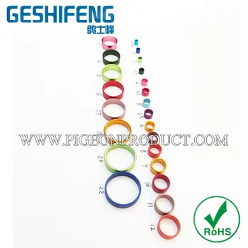 

free shipping 1000pc Aluminium Pigeon Ring straight edge aluminum 3mm 8mm 10mm 15mm 22mm free size for pigeons birds