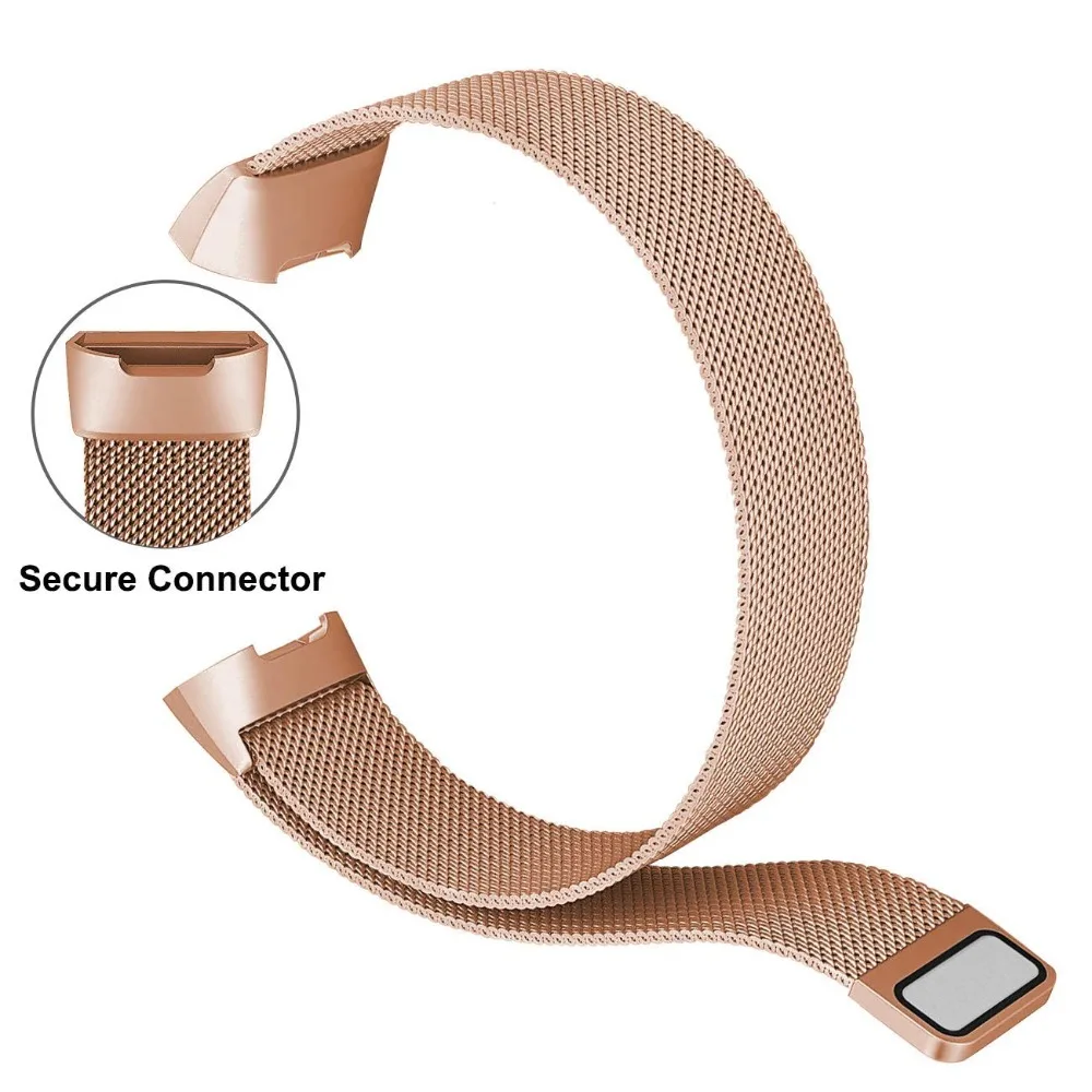 Colors Milanese Watchband For Fitbit Charge 3 Watch Band Replacement Magnetic Adsorption Milanese Bracelet Strap S/L Size