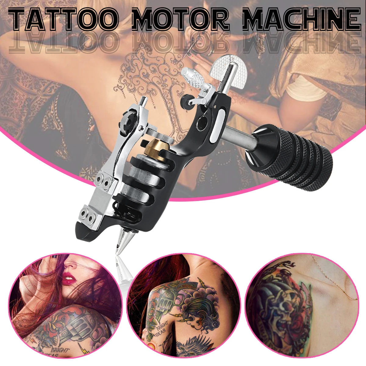 

Professional Body Art Rotary Tattoo Handle Motor Machine Shader Equipment Set Tattoo Gun 108 x 52 mm Accessories Kit
