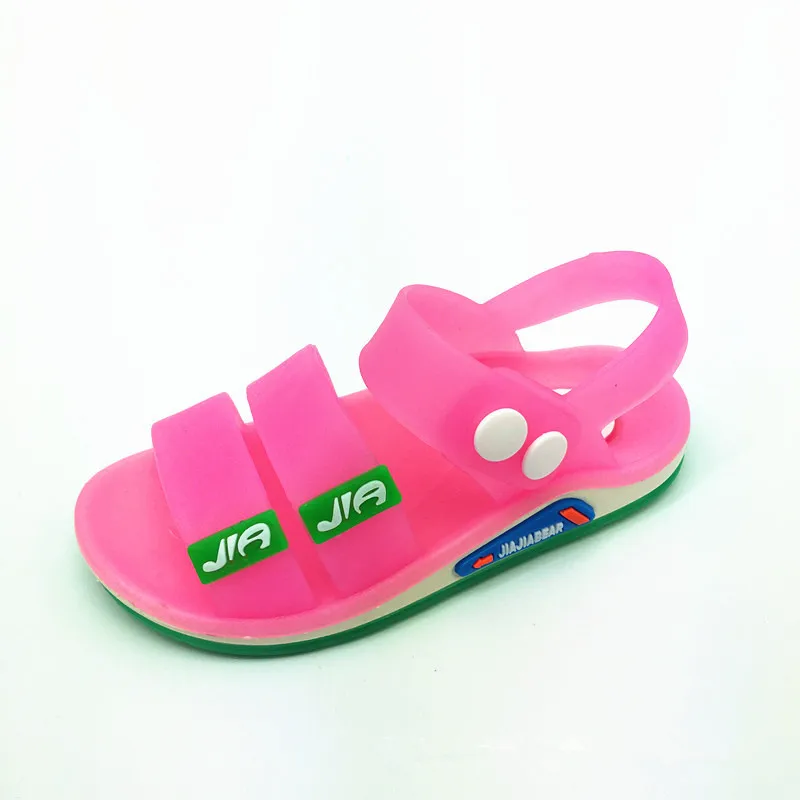 Летние Повседневные детские сандалии; пляжная обувь для маленьких мальчиков; мягкие дышащие красивые удобные детские прозрачные сандалии для девочек; Тапочки