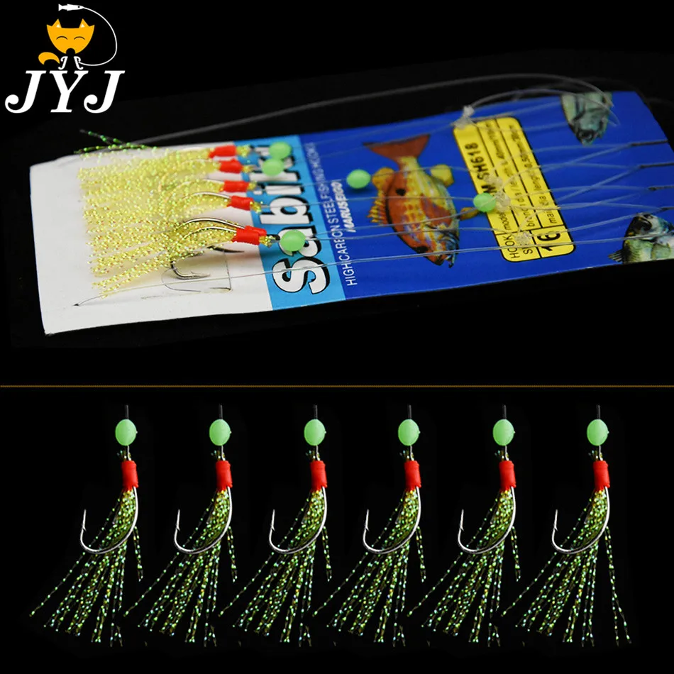 20 packs sabiki rig mixed colors with size 9-14 Shrimp Soft Artificial Bait With Glow Hook Fishing Lure | Спорт и развлечения