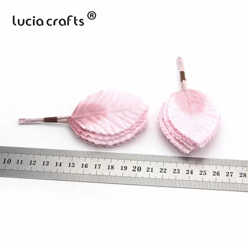 Lucia crafts, 24 шт./72 шт., искусственные листья, цветы, сделай сам, для дома, вечерние, венки, Свадебный декор, скрапбукинг, ремесло, искусственный цветок A0706 - Цвет: C1  pink  24pcs