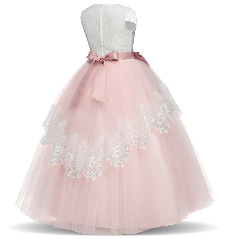 Свадебное платье с цветочным узором для девочек; детская одежда; праздничное платье принцессы на бретельках для девочек; детское платье для причастия; Одежда для девочек-подростков