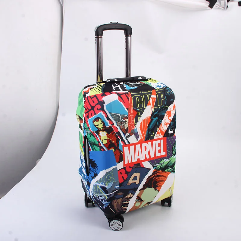 Защитный чехол для багажа с изображением супергероев Мстителей, чехол на колесиках, чехол для костюма, пылезащитный чехол, аксессуары для путешествий, подходит для 18-22 дюймов