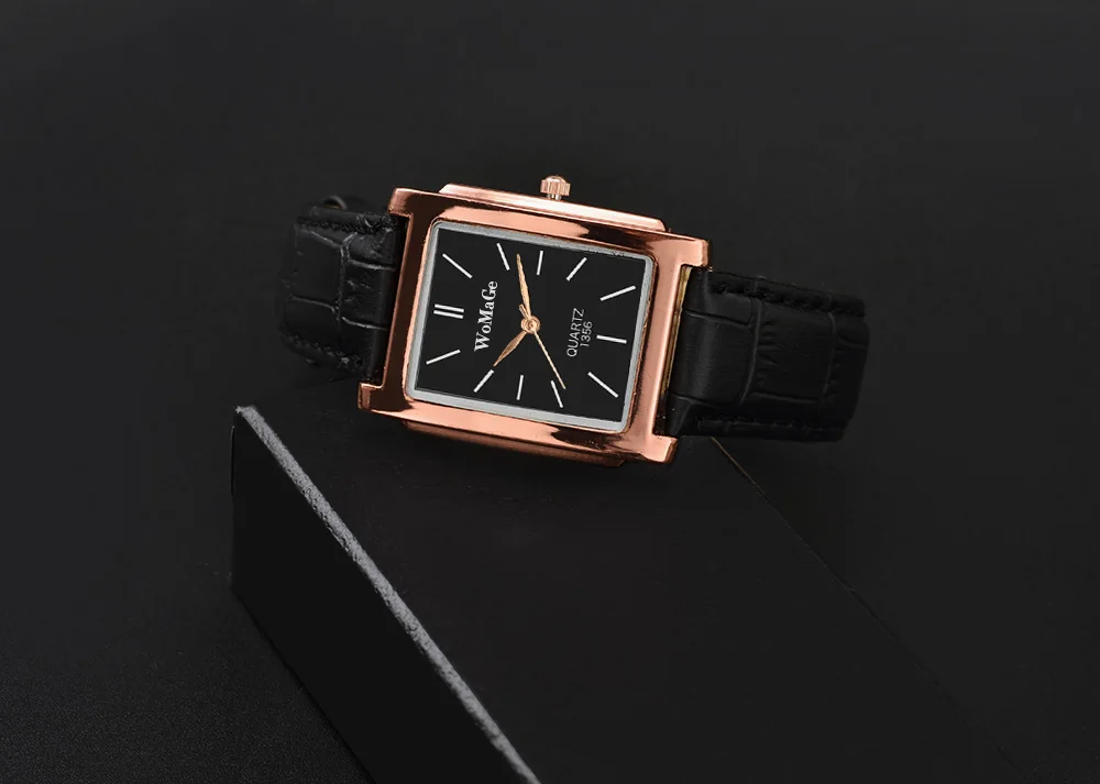 Женские роскошные часы от ведущего бренда reloj mujer из розового золота, женские часы с кожаным ремешком, наручные часы, женские часы