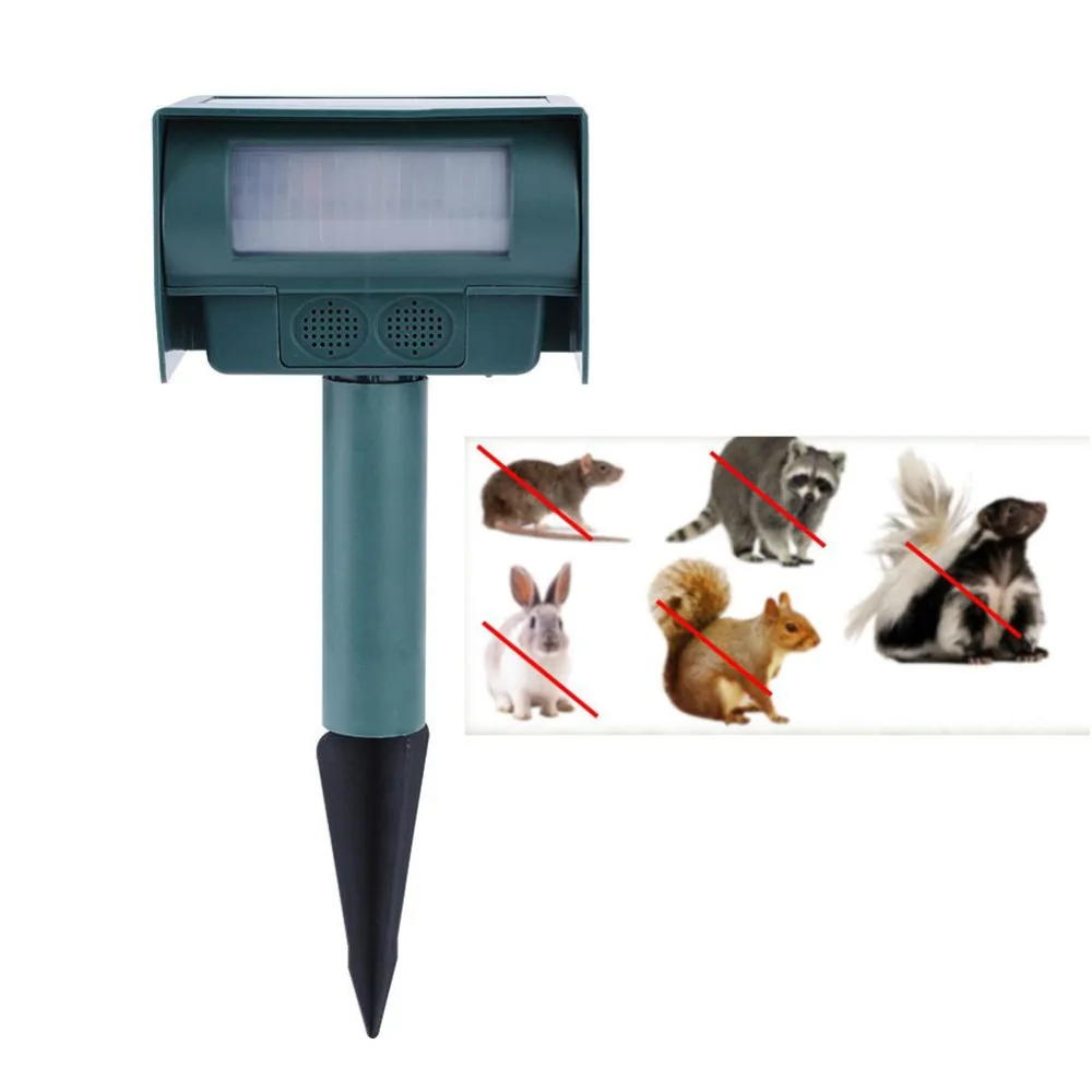 Solar Powered Ultrasonic Pest Repeller Outdoor Animal ...