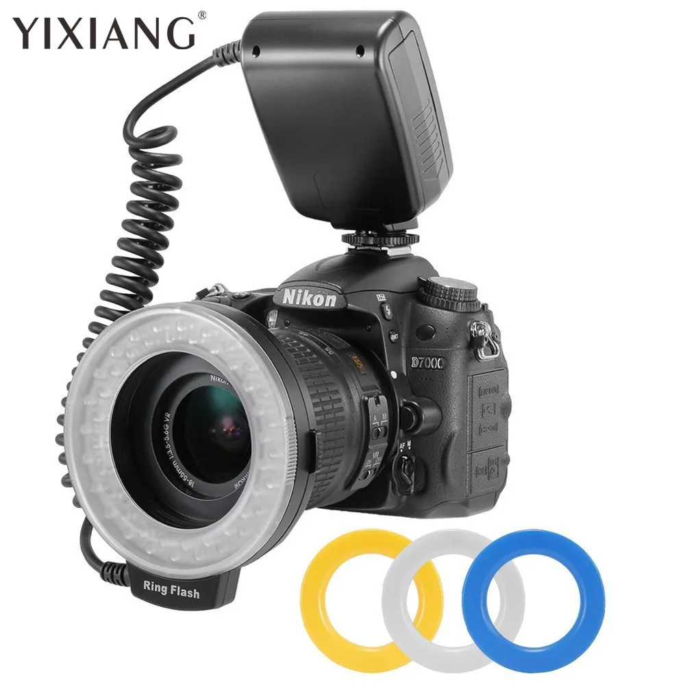 YIXIANG 48pcs RF 550 LED Macro Ring Flash Light for Canon Nikon