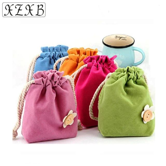 Fashion Flannel Cute Little Flower Bag Pocket Creativity And Candy Fashion Flannel Cute Little Flower Bag Pocket Creativity And Candy Colored Tampon Receiving Bags Cosmetic Cases