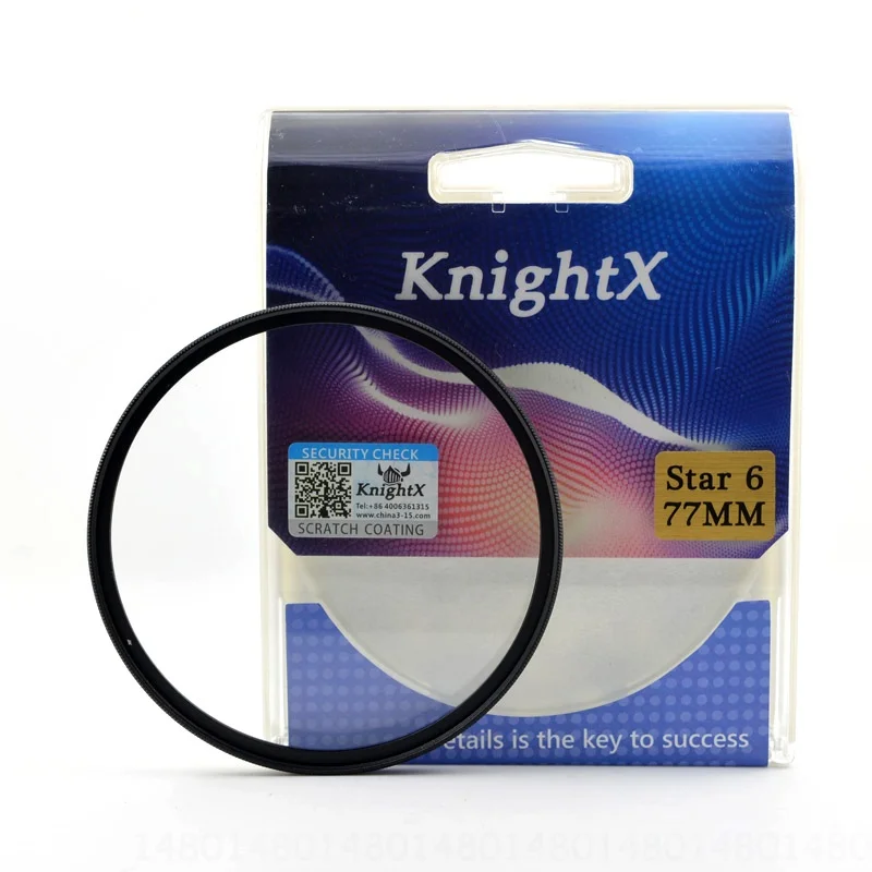 KnightX FLD UV CPL MC Star nd светофильтр для линз для SONY NIKON CANON 700D 100D d3300 камера DSLR 52 мм 58 мм 67 мм 77 мм d5200 d5300 - Цвет: Star 6X