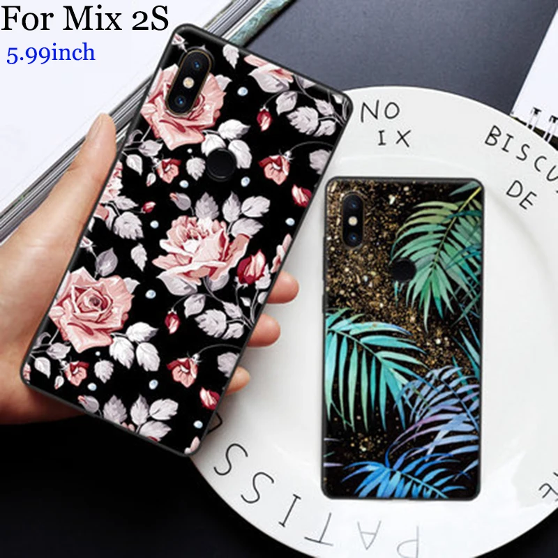 Чехлы для xiaomi mi Mix 2 S чехол с милым мультяшным рисунком мягкая задняя крышка Mix2S