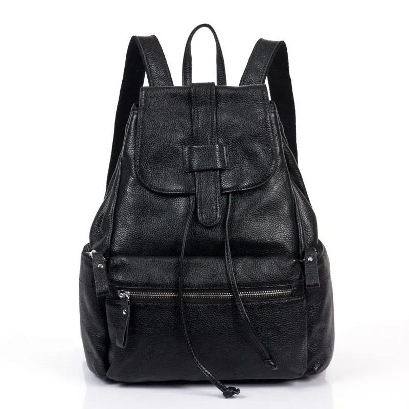 

2017 new winter cowhide leather shoulder bag backpack College Wind Korean fashion wave of female bag
