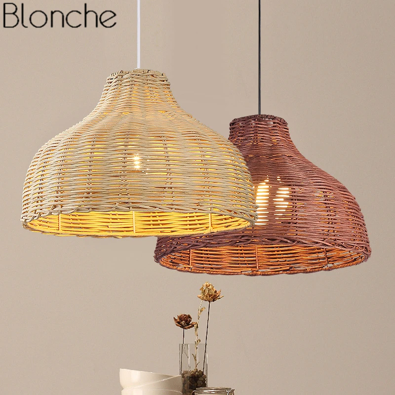 Southeast Asia Bamboo Rattan Pendant Lights Country Hanging Lamp Southeast Asia Bamboo Rattan Pendant Lights Country Hanging Lamp Wicker Light For Restaurant Kitchen Home Lighting Fixtures Deco