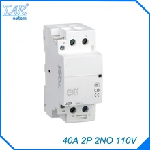 Американская классификация проводов 2р 40A 110V 50/60HZ Din rail Ac контактор для дома 2NO бытовой 2-полюсный 2No Ac Мощность модульный контактор Катушка Ac 250V 40A