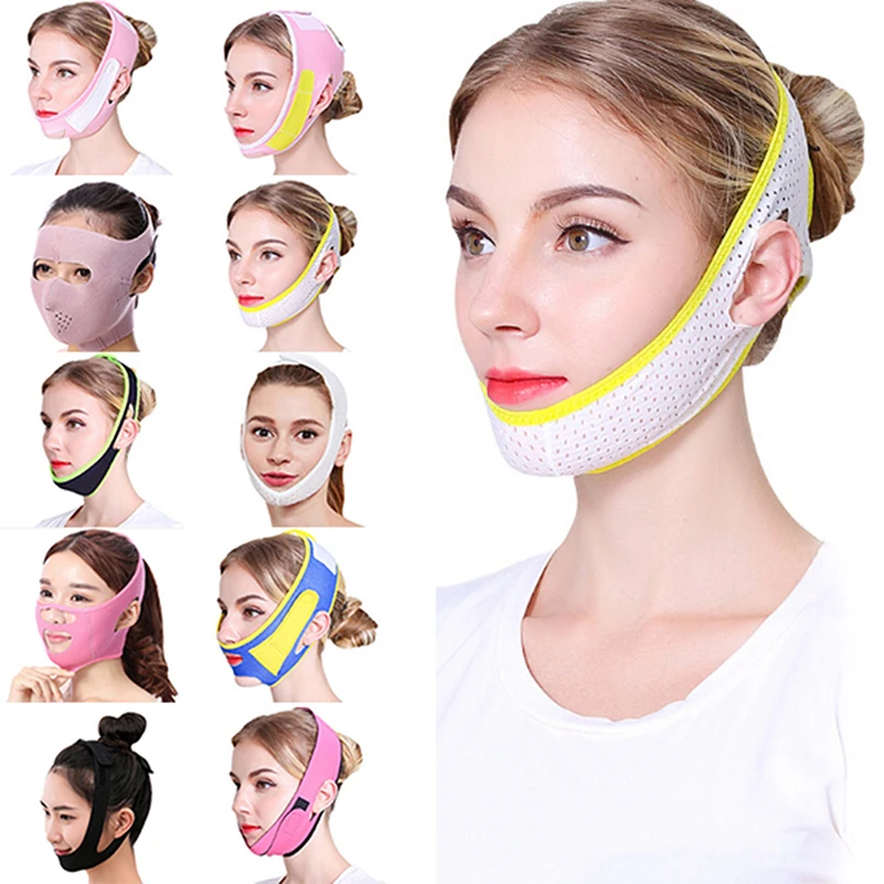

1PCs Women Face Lifting Mask Skin Care 3D Contour Lift Up Jaw & Cheek Slim Double Chin V-shape Facial Moisturizing Firming Mask