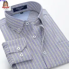 Новое поступление, Летняя мужская мода, супер большой размер, 10XL, формальная клетчатая тонкая рубашка с длинным рукавом размера плюс M-7XL 8XL 9XL 10XL