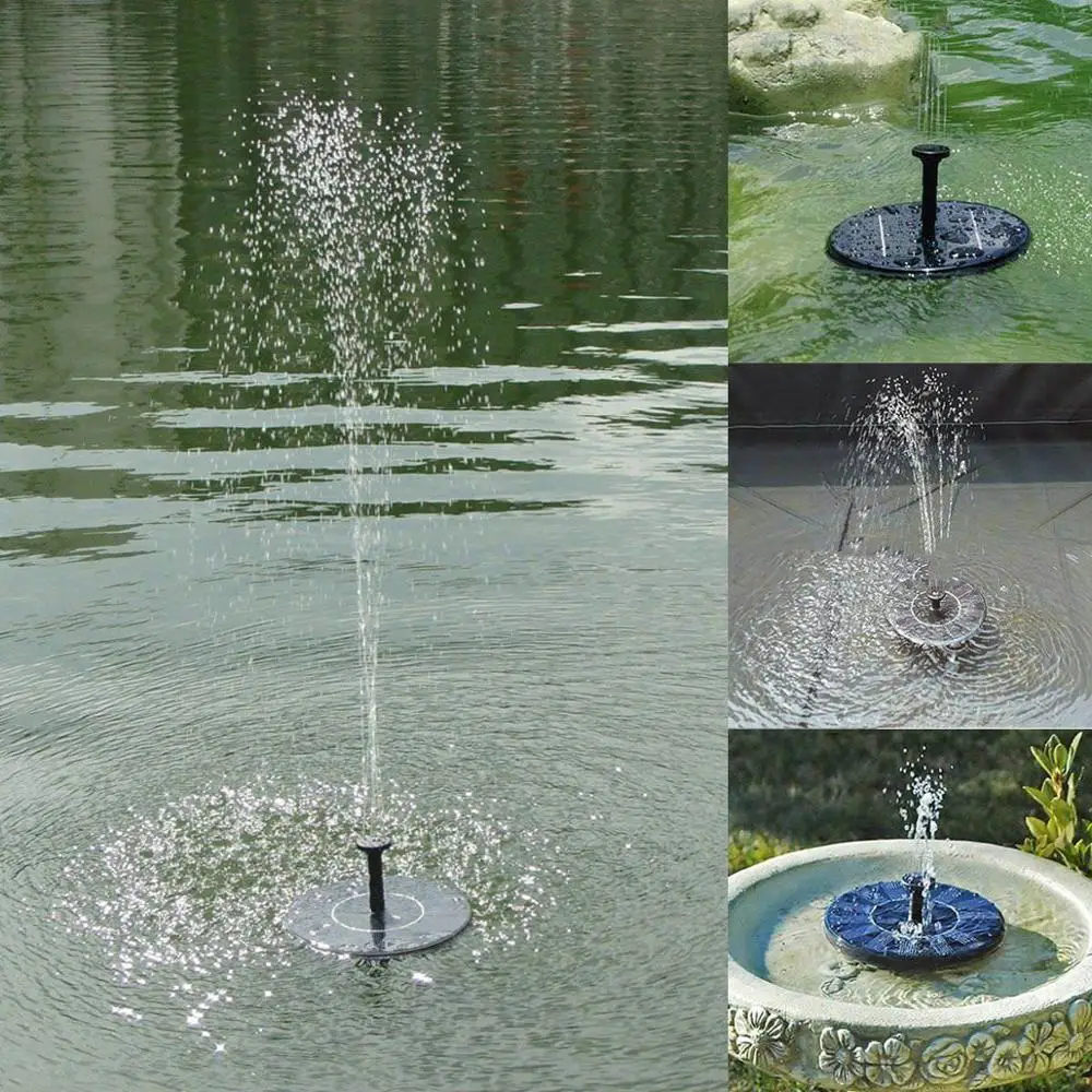 Solar Fountain Pump Water Pumps 180L/H Solar Panel Fountains Waterfalls Floating Water Pump for Birdbath Pool Pond Garden
