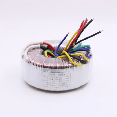 200W Toroid Transformer For Amplifier Headphone Amp DAC Out 24V 2 12V 2 6V