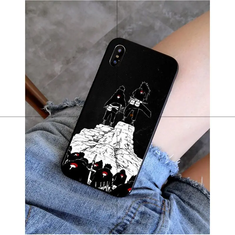 Babaite Naruto Akatsuki Uchiha DIY Окрашенные аксессуары для телефонов Чехол для Apple iPhone 8 7 6 6 S Plus X XS MAX 5 5S SE XR чехол