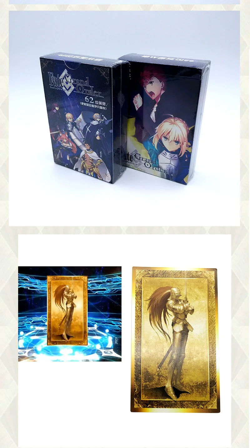 62pcs/set Fate/FGO The Holy Grail War Alter Toys Hobbies Hobby Collectibles Game Collection Anime Cards