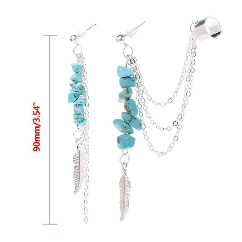 

Women Earring Fashion Handmade Personalized Earrings Feather Tassel Ear Clip Ornament Jewelry Valentine Day Present Gi