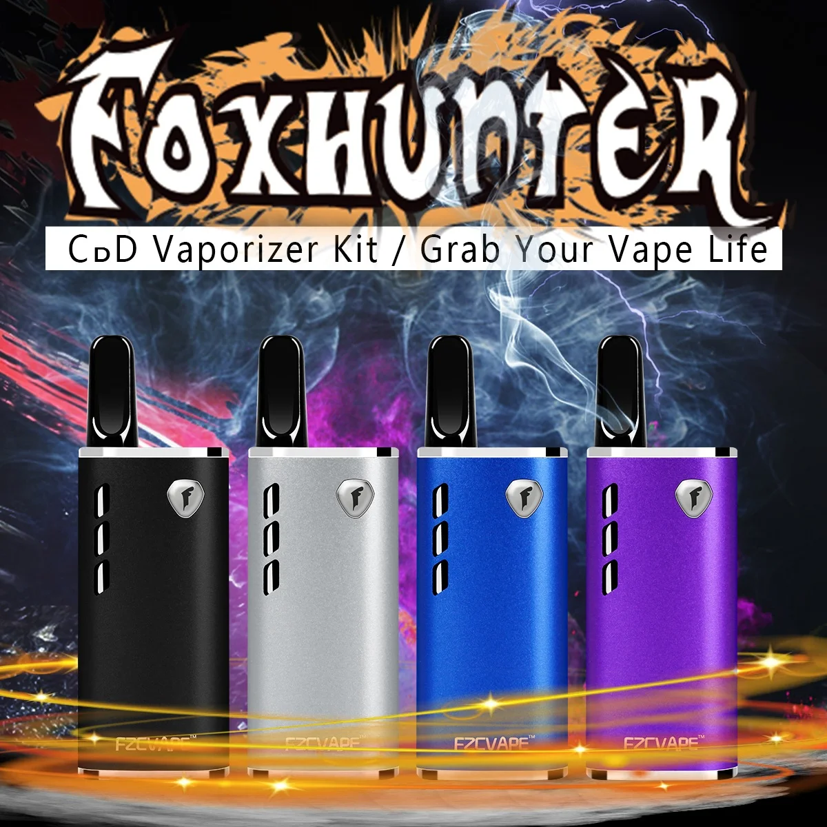 Электронная сигарета мод FZCVAPE Foxhunter Vape коробка мод 650mAh Подогрев батареи переменное напряжение электронная сигарета испаритель мод