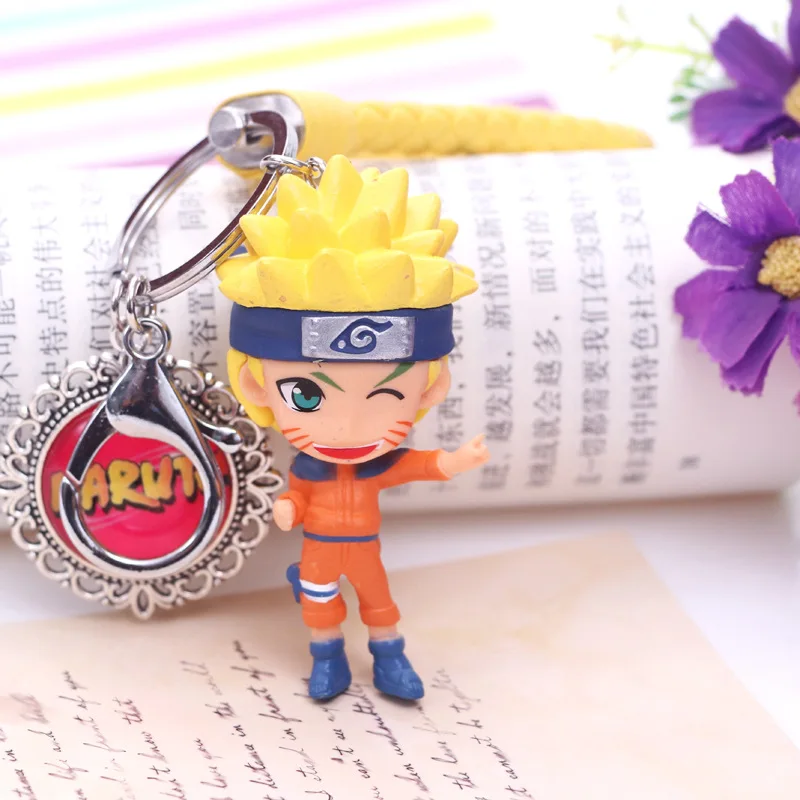 Hot New Naruto Keychain Sasuke/itachi/Kakashi Women Or Men Key Chain Pendant Anime Cartoon Key Ring Boys Or Girls Keychain - Цвет: 1