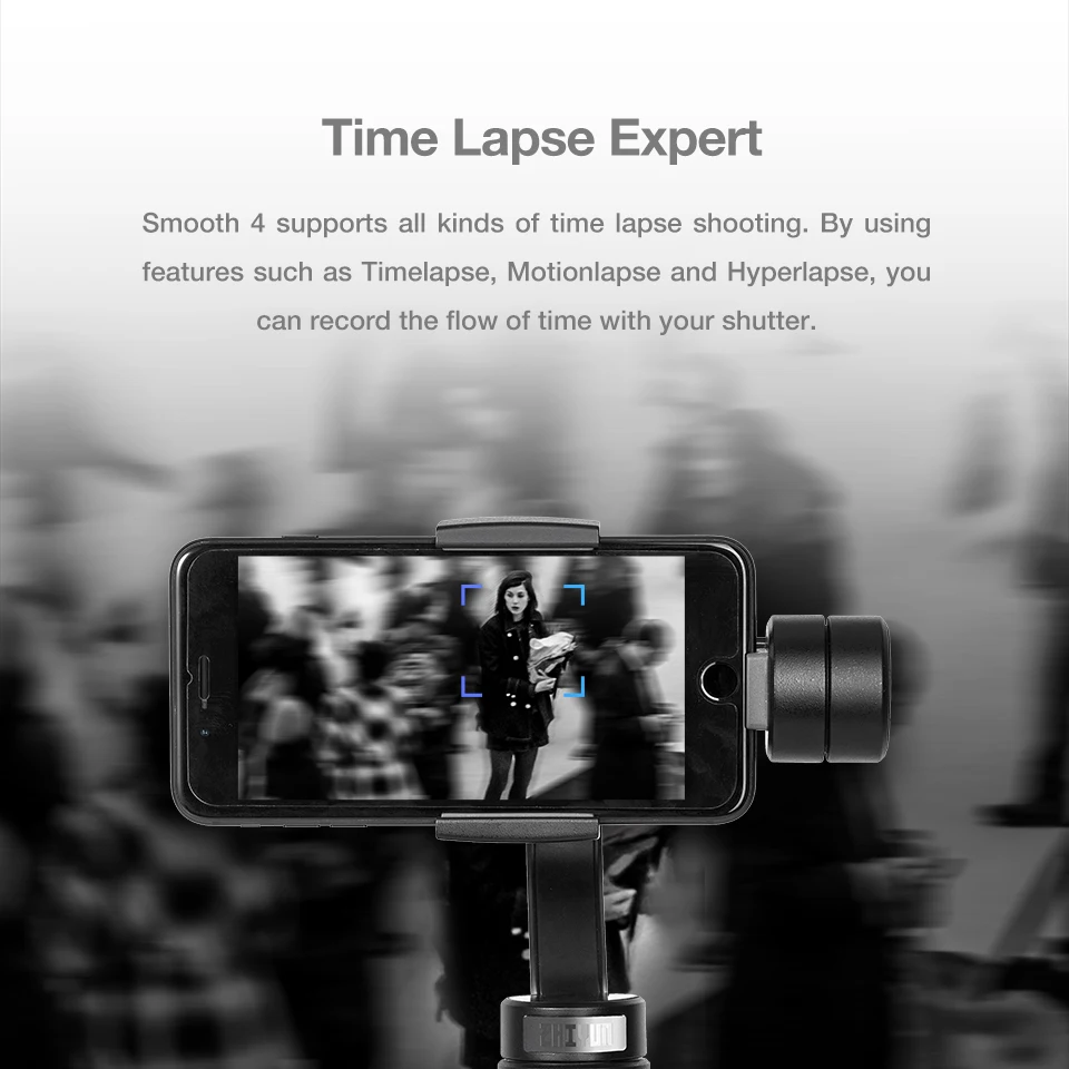 ZHIYUN Smooth 4 3-осевой портативный смартфон шарнирный стабилизатор для камеры телефона стабилизатор для iPhone XR huawei XiaomMi Gopro экшн Камера