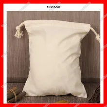 500 шт/партия) Размер 10 x15 заказной Подарочный мешок из хлопчатобумажной ткани с завязками с вашим логотипом