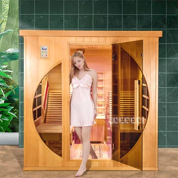 

LYT-001 2-Person Home Dry Steam Sauna Room Wood Sauna Room Detoxification Sweating Far Infrared Dry Sauna Room 110V/220V 3500W