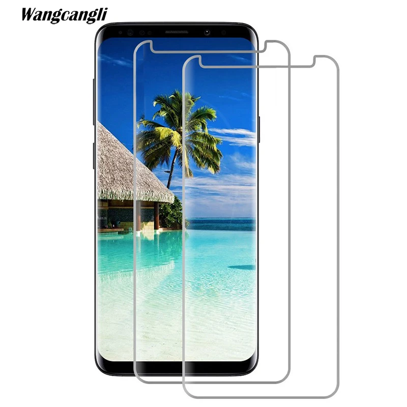 

Tempered Glass Forsamsung a9 a8 2018 glass Screen Protector 2.5D Film Explosion Proof HD For samsung s7 s8 s9 screen protector