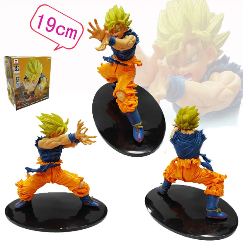 

16CM Dragon Ball Action Figure Super Saiyan Son Goku Kakarotto Combat Form Car Furnishing Articles Model Holiday Gifts Ornament