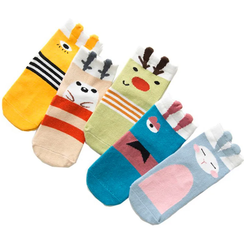 

5Pairs/Lot Children's socks autumn winter cartoon fashion, boys and girls socks, baby moving socks, cotton socks new
