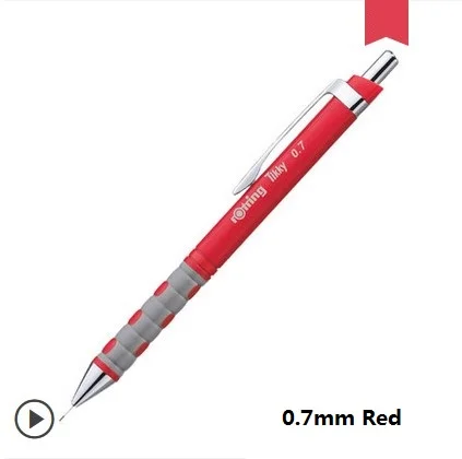 Механический карандаш Rotring 1,0 мм/0,7 мм 0,5 мм/0,35 мм Tikky красный черный синий белый Plactis ручка держатель автоматический карандаш дизайн ручка - Цвет: 0.7mm Red