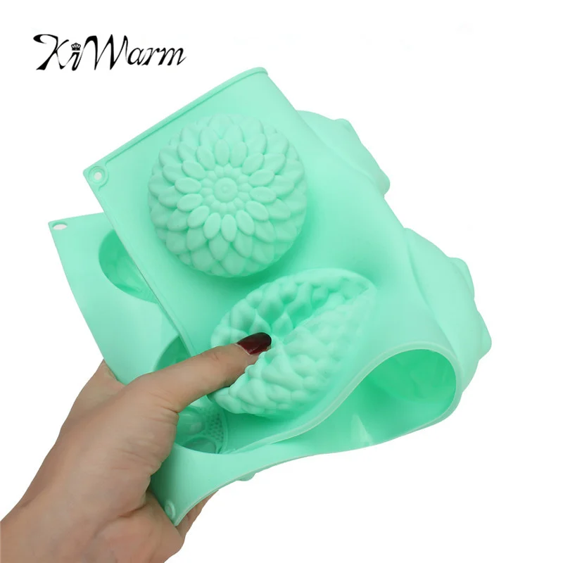 

Kiwarm Flower Silicone Design DIY Handmade Soap Mold For Laundry Sapone Chocolate Candle Making Polymer Clay
