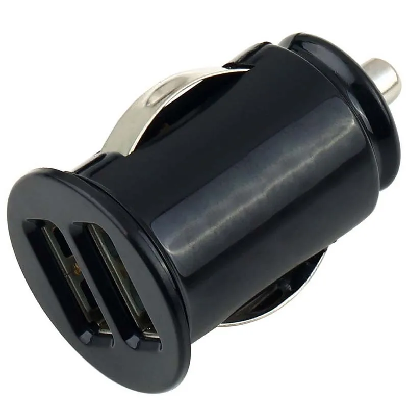 المحمولة 12 فولت الطاقة البسيطة مزدوجة 2 ميناء usb البسيطة شاحن سيارة محول ل فون 6 ثانية 7 8 x زائد سامسونج s8 s6 s7 xiaomi redmi 4x4 ثانية 5a