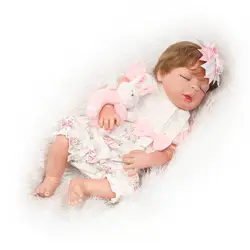 Новый дизайн 55 см Реалистичная Спящая кукла-реборн Детские куклы полная силиконовая кукла-младенец bebe reborn realista кукла игрушки для девочек