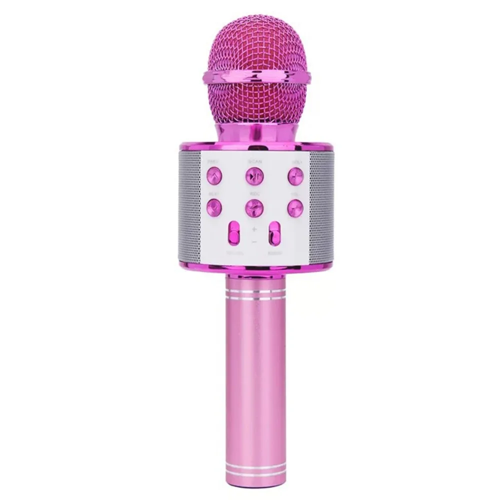 SOONHUA Беспроводной BluetoothV4.0 портативный караоке-микрофон USB Перезаряжаемые Шум отмены микрофон Динамик для поет и записывает