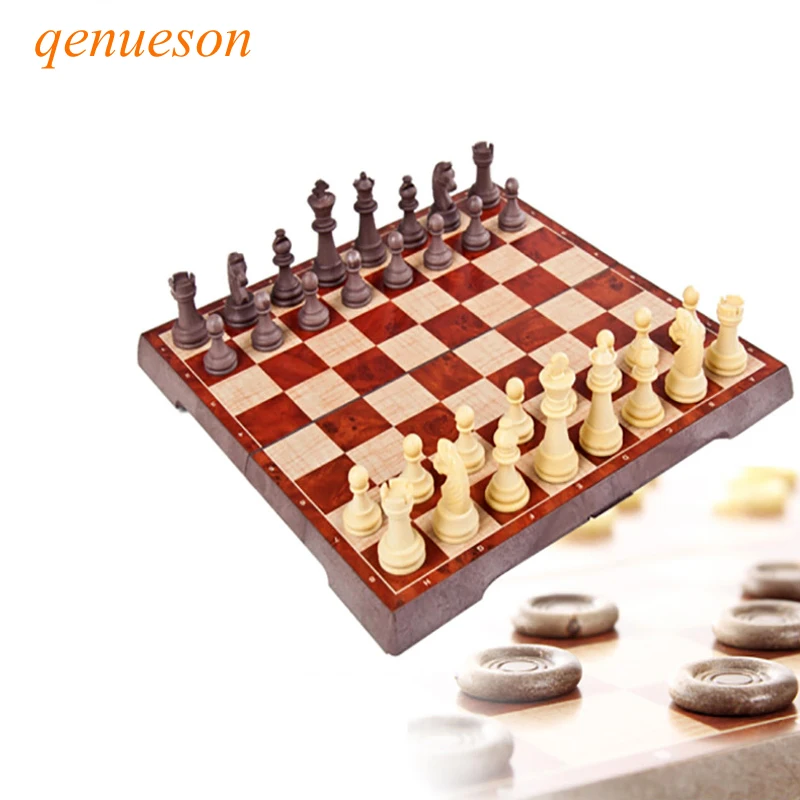 

New Quality Chess Magnetic Folding Chessboard Plastic Chess Pieces Checkerboard Children's&Kid Entertainment Board Game qenueson