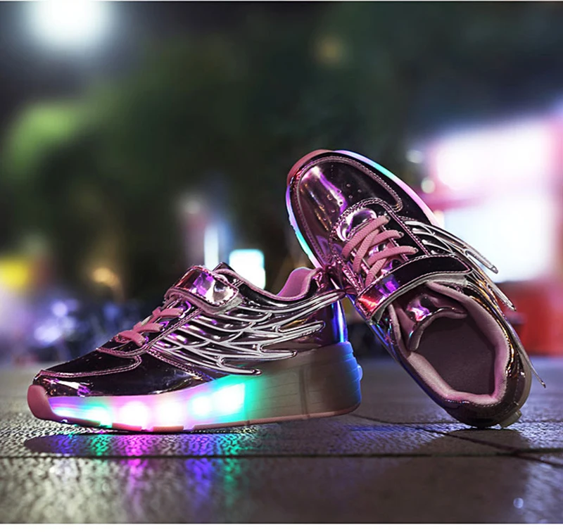 Лидер продаж; Детские светодиодные кроссовки с колесами; детская обувь на роликах; Детские светящиеся кроссовки; детская обувь со светодиодной подсветкой для мальчиков и девочек
