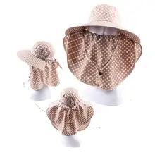 Новые модные женские летние пляжные шляпы солнцезащитный козырек с съемная маска+ УФ Защита с длинными рукавами FMS19
