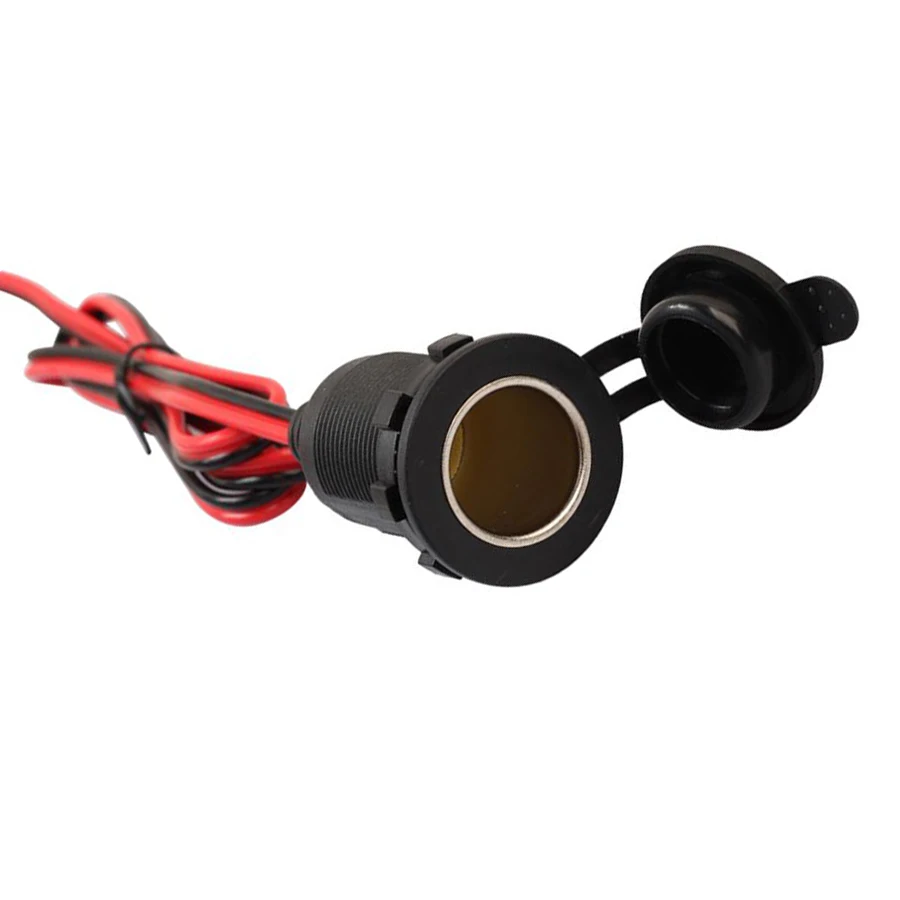 

12/24V DC Female Car Cigar Cigarette Lighter Socket Plug Connector Adapter Car Charger Car Accessory Power Cigar Lighter Socket
