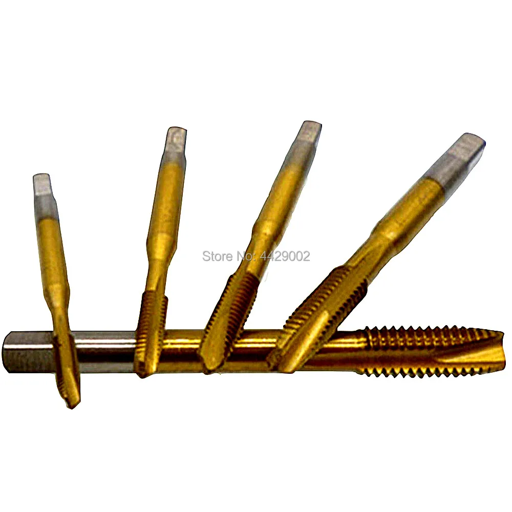 5pcs Metric Screw Thread Cutting Tool Tap Hss Drill Machine Screw Taps
