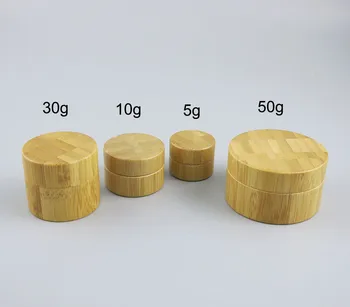 

2PCS x New Design Natural Bamboo Wooden Facial Cream Jar DIY Bamboo Cosmetic Mask Storage Box,High-end Empty Eye cream Pot