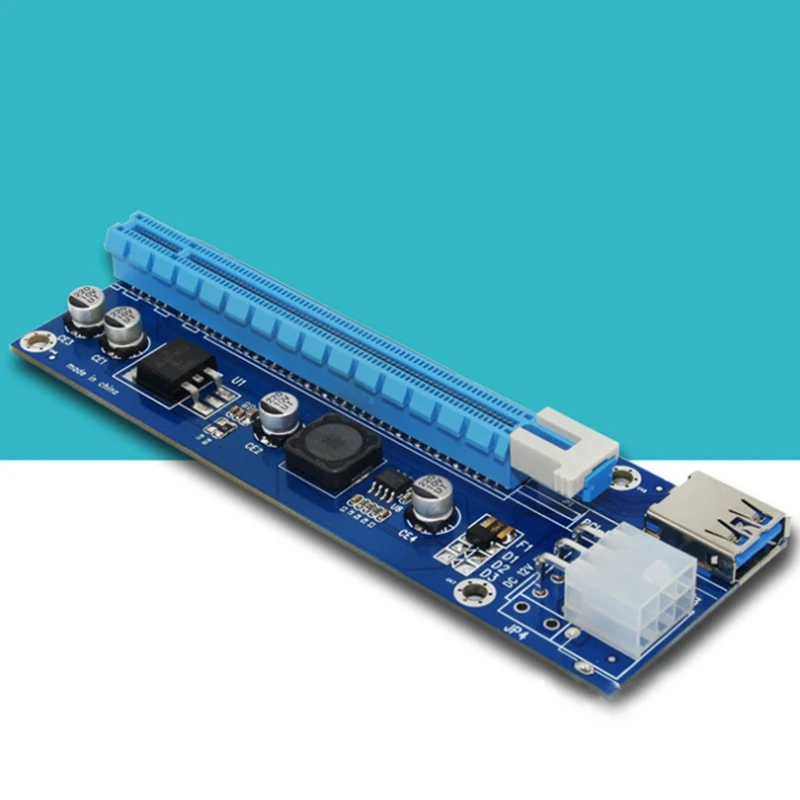 PCI Express 1X 4X 8X 16X расширитель Riser карта адаптера 6-контактный переходник с внутренней dc-dc источники Мощность кабель Gpu переходная карта адаптера для Eth майнинга биткоинов