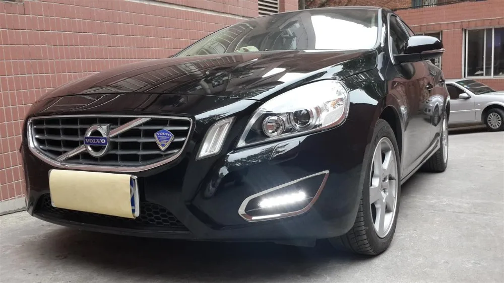 Светодиодный дневной ходовой светильник DRL для Volvo S60 2011-13 с тусклым и выключенным управлением+ сертификация ЕС, высокое качество