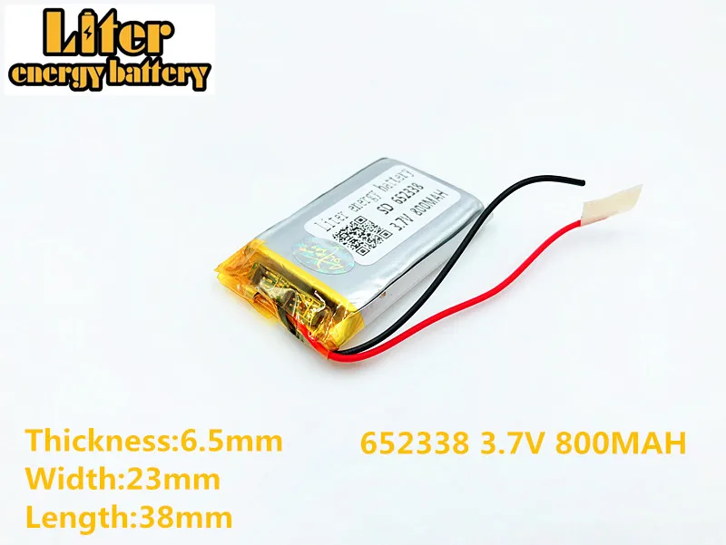 652338 3 7 V 800mAh перезаряжаемая батарея для игрушек millet GPS TEXET FHD 570 Gmini HD50G HD70G iBox Pro 800 SD