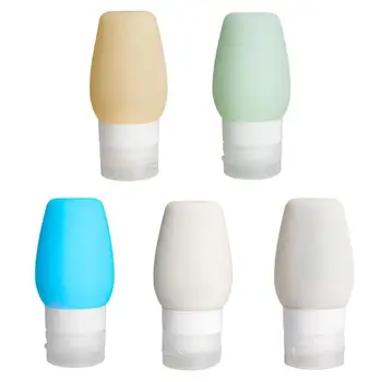

5colors 1pc 90ml Silicone Travel Bottles Tools Shampoo Shower Gel Lotion Sub-bottling Portable Elastic Flat Head Tube Squeeze