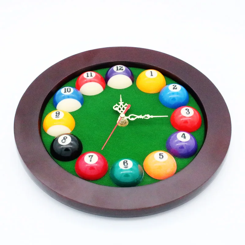 Круглый Бассейн Мяч настенные часы зал бильярд игровая комната использование