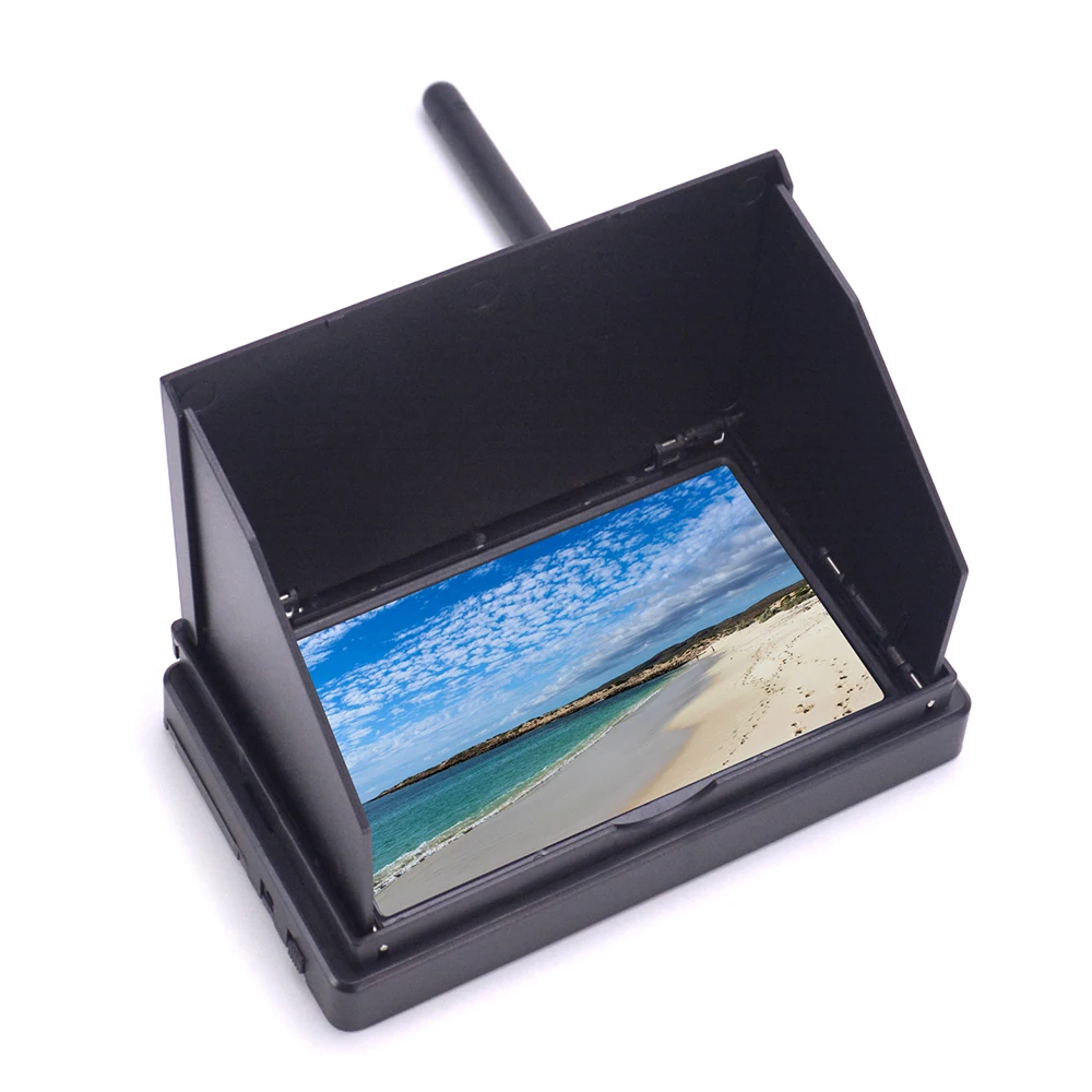 

4.3 inch Monitor 4.3" 48CH LCD 480 x 22 Wireless Receiver Monitor built-in battery with Sun Hood LCD Hood Shade For FPV Drone